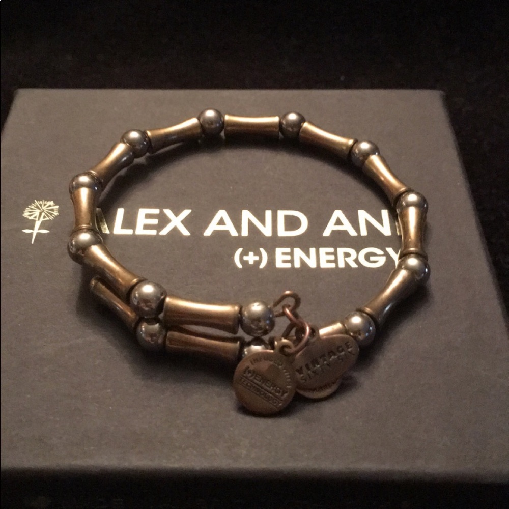 Authentic Alex and Ani two toned bangle